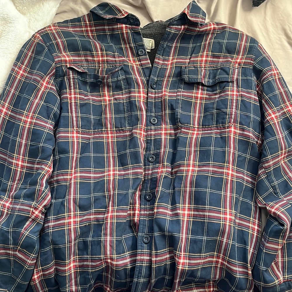 L. L. Bean fleece lined flannel Size LARGE